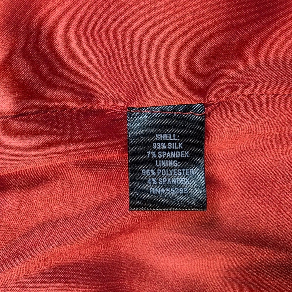 Express Red Strapless Mini Dress Size 6 Silk Ruched Bodycon Party Cocktail - Picture 4 of 11